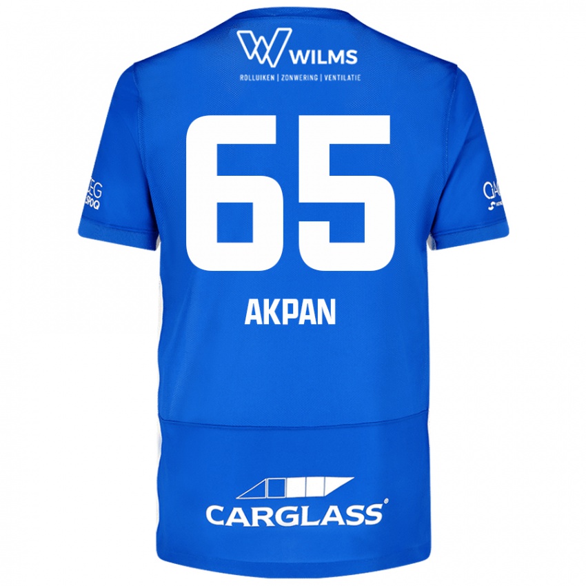 Criança Camisola Christian Akpan #65 Azul Principal 2024/25 Camisa Brasil