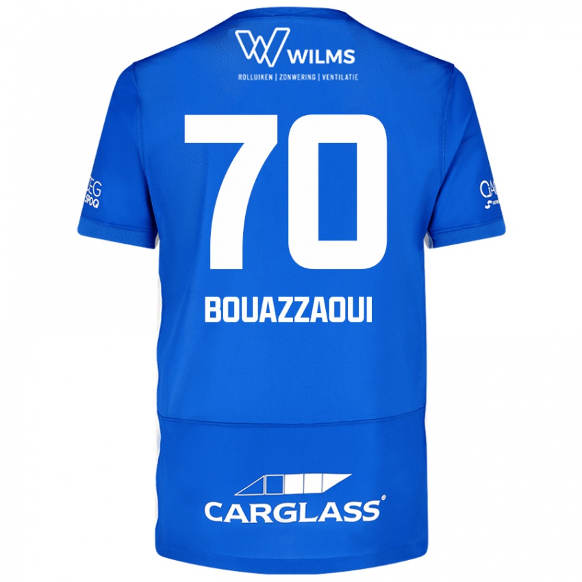 Criança Camisola Ilyas Bouazzaoui #70 Azul Principal 2024/25 Camisa Brasil