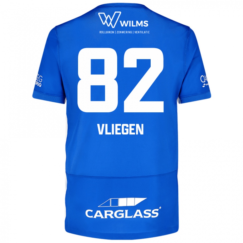 Criança Camisola Olivier Vliegen #82 Azul Principal 2024/25 Camisa Brasil