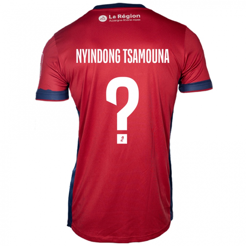 Criança Camisola Jean Nyindong Tsamouna #0 Ligeiro Bordeaux Principal 2024/25 Camisa Brasil