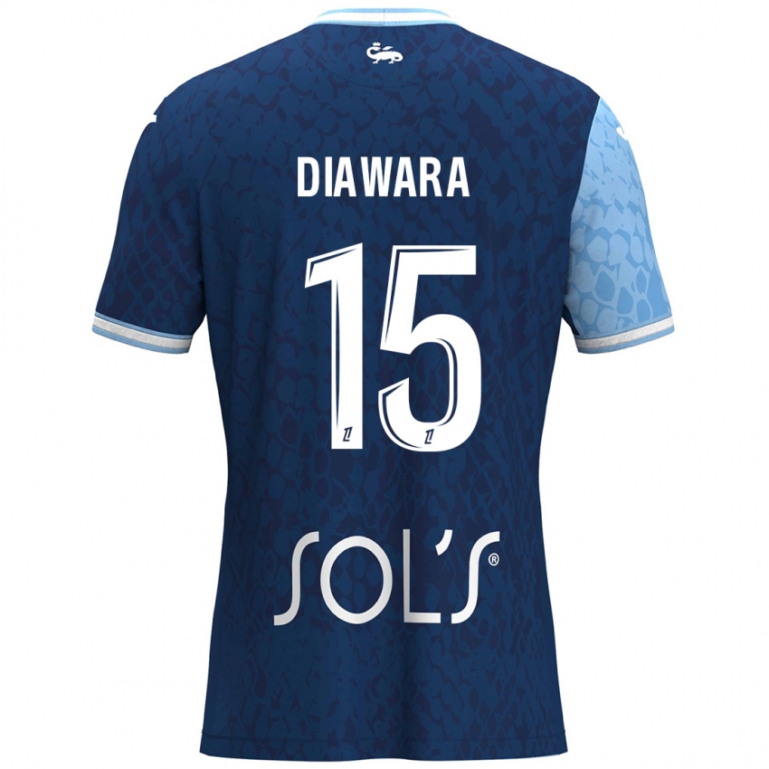 Criança Camisola Kandet Diawara #15 Azul Céu Azul Escuro Principal 2024/25 Camisa Brasil