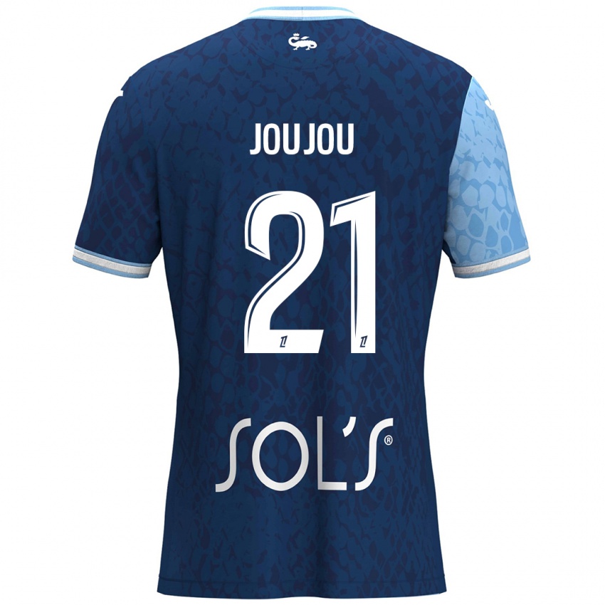 Criança Camisola Antoine Joujou #21 Azul Céu Azul Escuro Principal 2024/25 Camisa Brasil