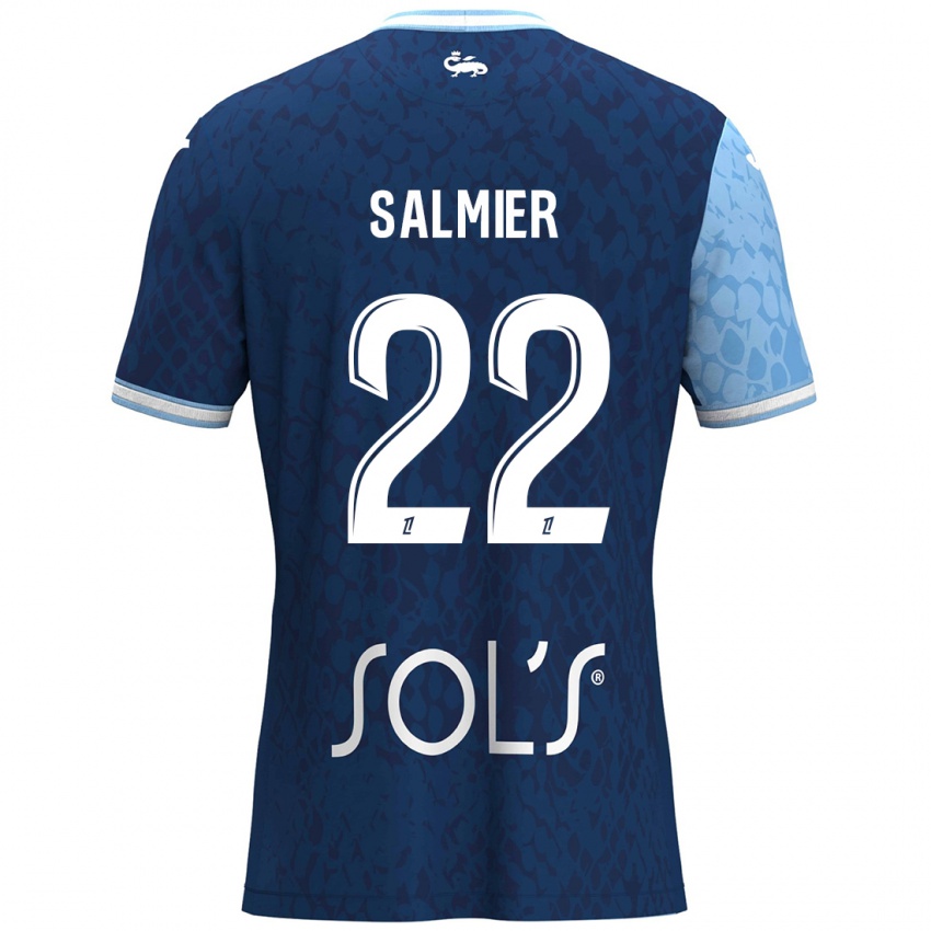 Criança Camisola Yoann Salmier #22 Azul Céu Azul Escuro Principal 2024/25 Camisa Brasil