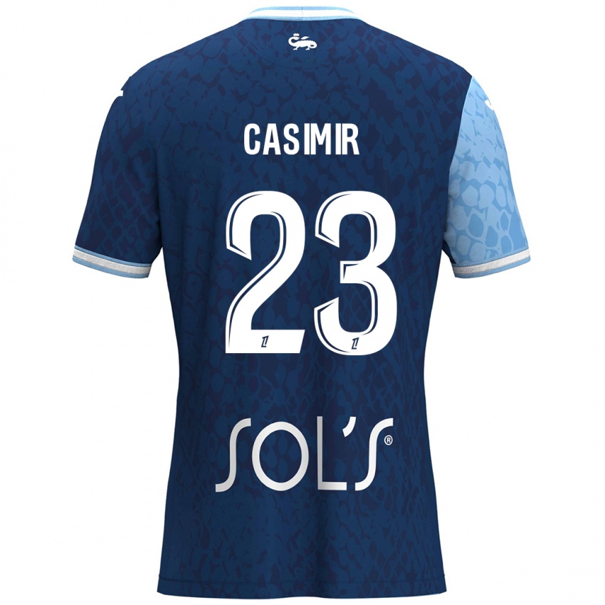 Criança Camisola Josué Casimir #23 Azul Céu Azul Escuro Principal 2024/25 Camisa Brasil