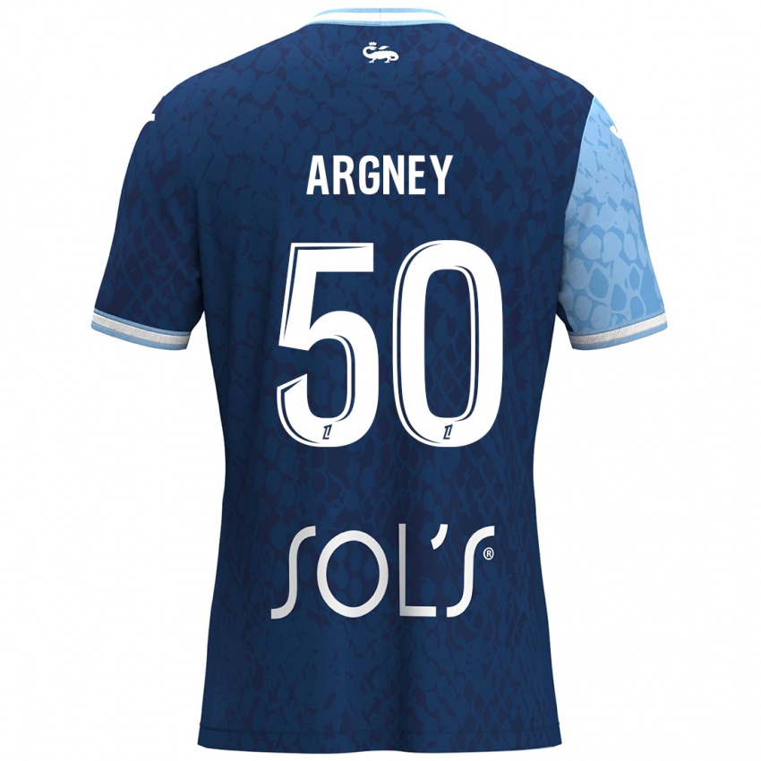 Criança Camisola Paul Argney #50 Azul Céu Azul Escuro Principal 2024/25 Camisa Brasil