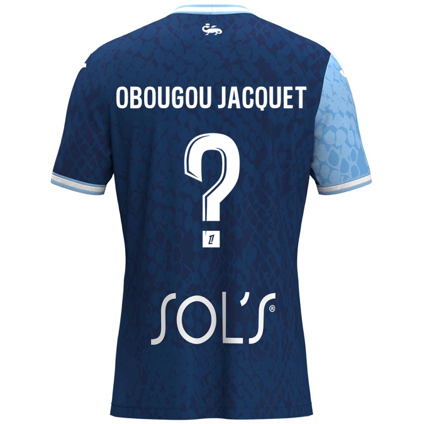 Criança Camisola Noam Obougou Jacquet #0 Azul Céu Azul Escuro Principal 2024/25 Camisa Brasil