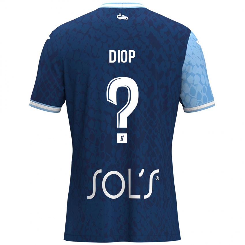 Criança Camisola Doro Diop #0 Azul Céu Azul Escuro Principal 2024/25 Camisa Brasil