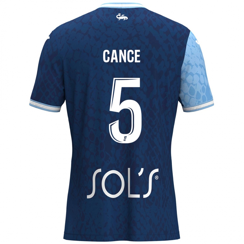 Criança Camisola Laurie Cance #5 Azul Céu Azul Escuro Principal 2024/25 Camisa Brasil