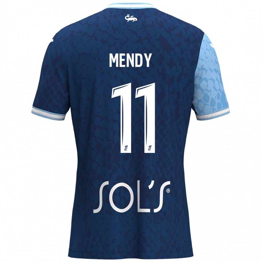 Criança Camisola Mélinda Mendy #11 Azul Céu Azul Escuro Principal 2024/25 Camisa Brasil