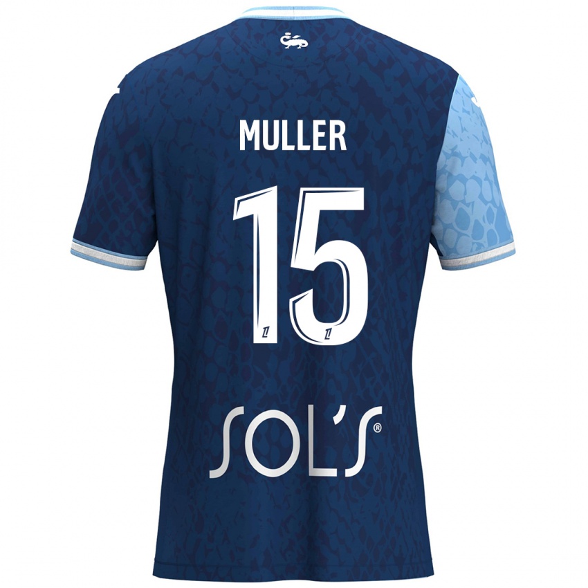 Criança Camisola Laura Muller #15 Azul Céu Azul Escuro Principal 2024/25 Camisa Brasil