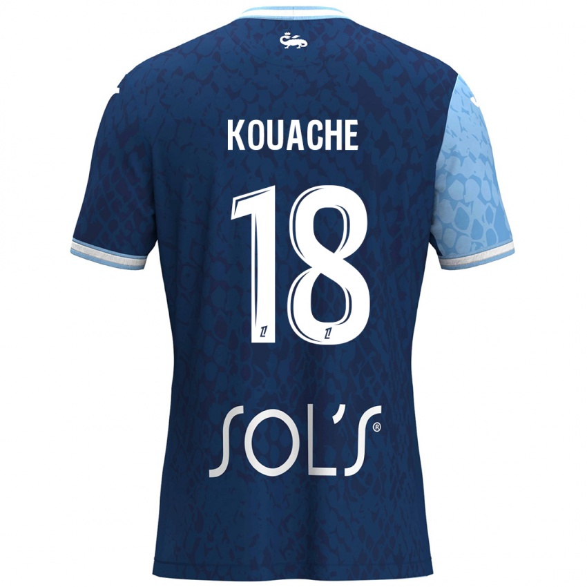 Criança Camisola Éva Kouache #18 Azul Céu Azul Escuro Principal 2024/25 Camisa Brasil