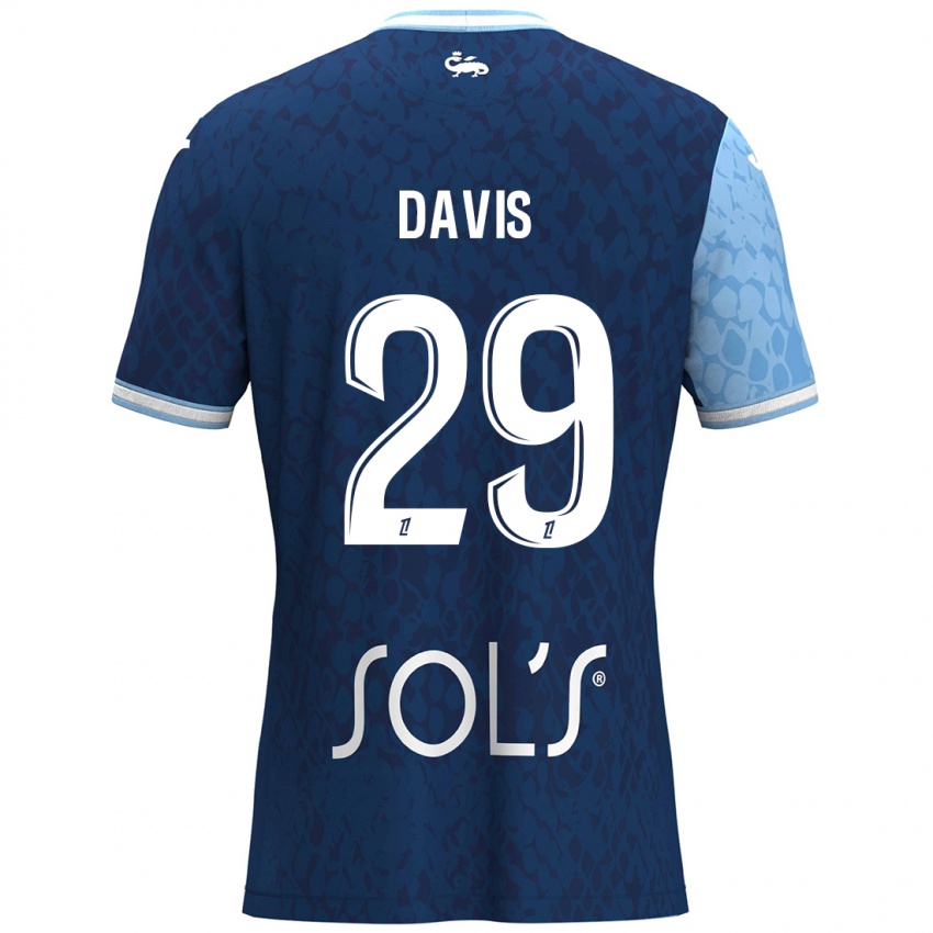 Criança Camisola Deja Davis #29 Azul Céu Azul Escuro Principal 2024/25 Camisa Brasil