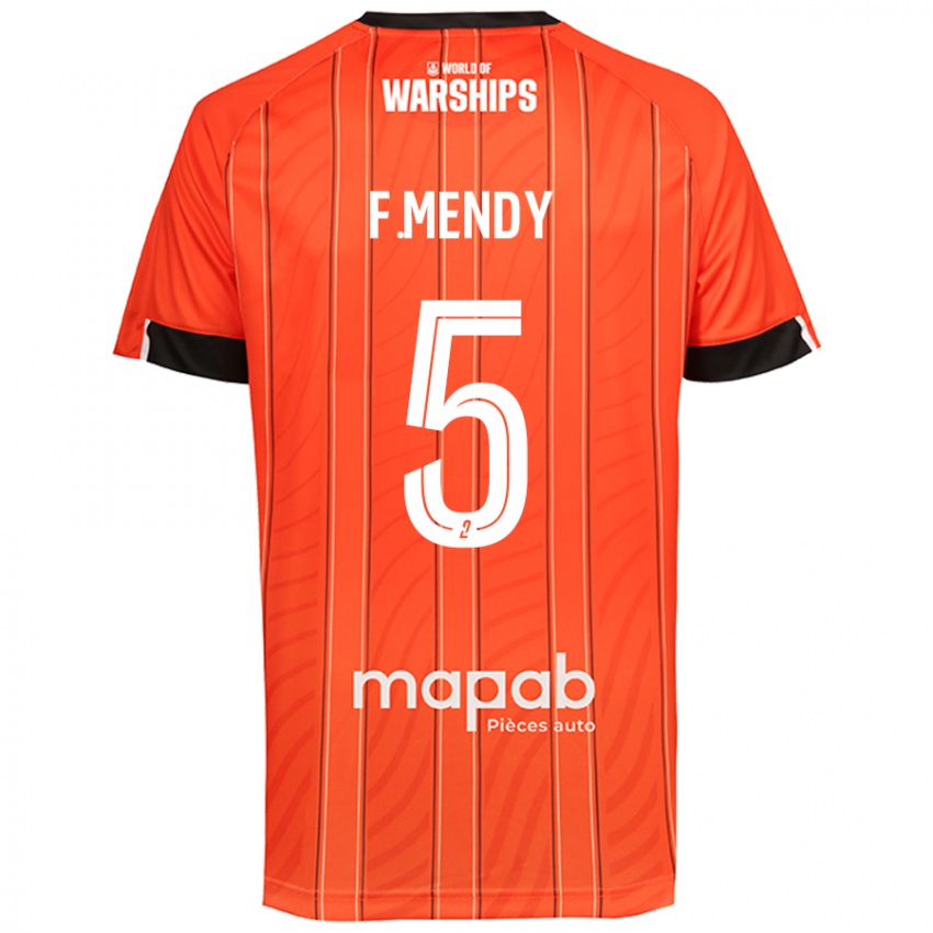 Criança Camisola Formose Mendy #5 Laranja Principal 2024/25 Camisa Brasil