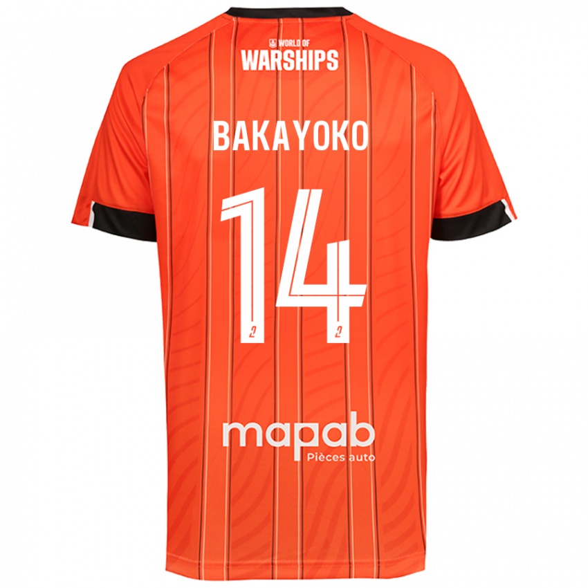 Criança Camisola Tiemoué Bakayoko #14 Laranja Principal 2024/25 Camisa Brasil