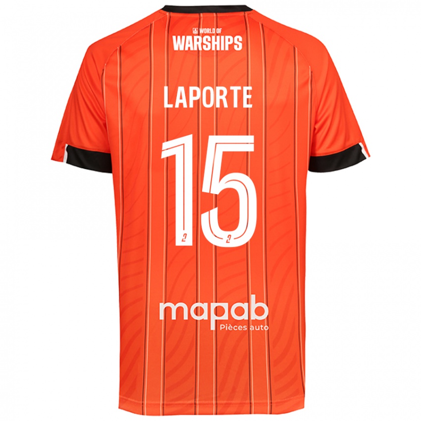 Criança Camisola Julien Laporte #15 Laranja Principal 2024/25 Camisa Brasil