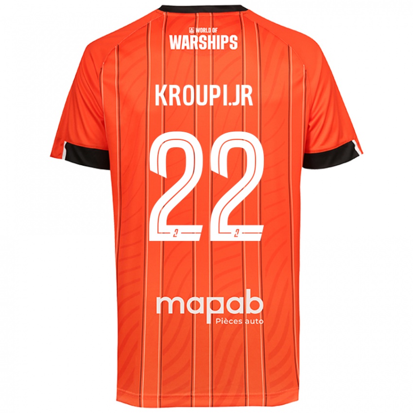 Criança Camisola Eli Junior Kroupi #22 Laranja Principal 2024/25 Camisa Brasil