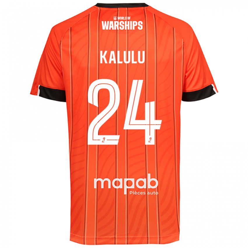 Criança Camisola Gédéon Kalulu #24 Laranja Principal 2024/25 Camisa Brasil