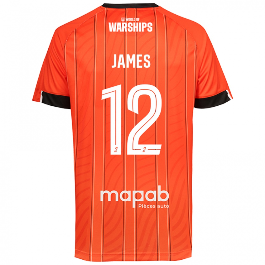 Criança Camisola Isaac James #12 Laranja Principal 2024/25 Camisa Brasil