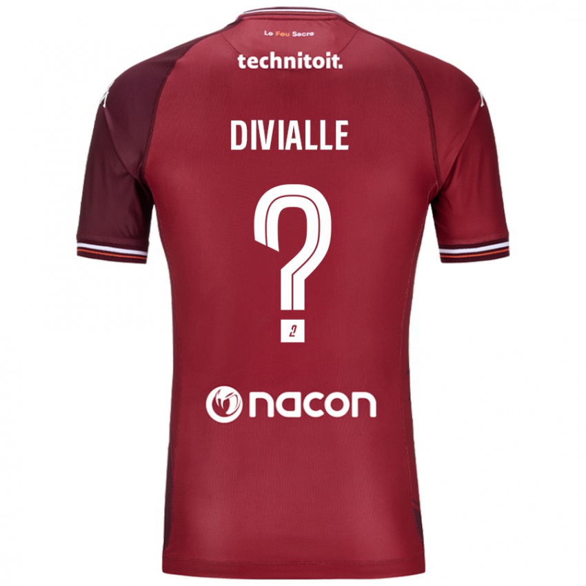 Criança Camisola Charles Divialle #0 Granata Vermelho Principal 2024/25 Camisa Brasil