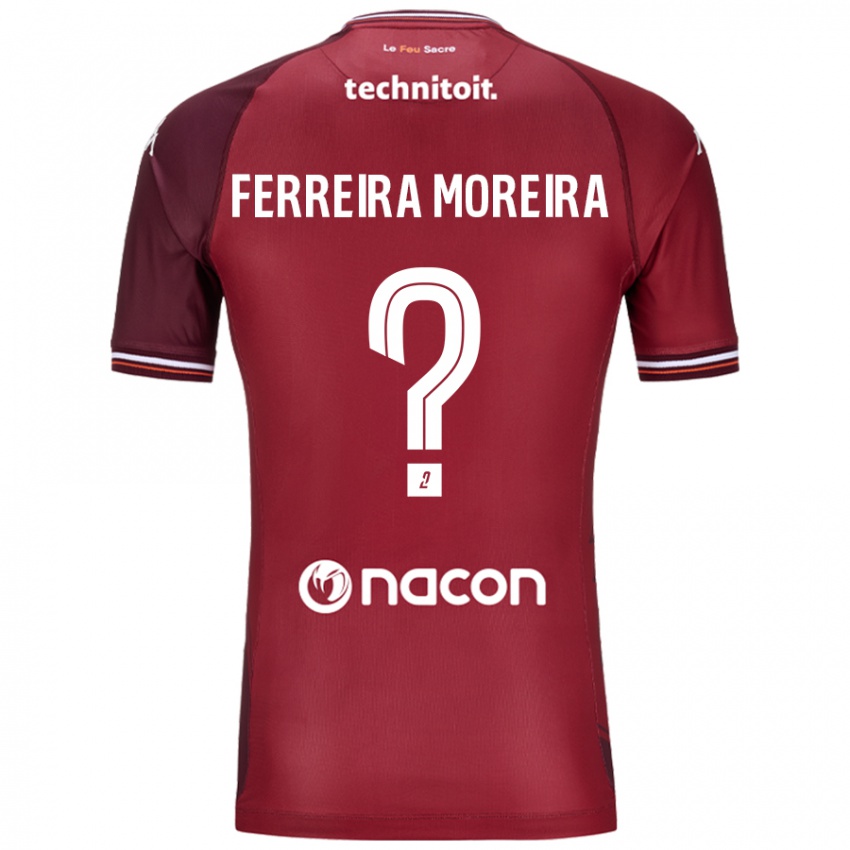 Criança Camisola Ruben Ferreira Moreira #0 Granata Vermelho Principal 2024/25 Camisa Brasil