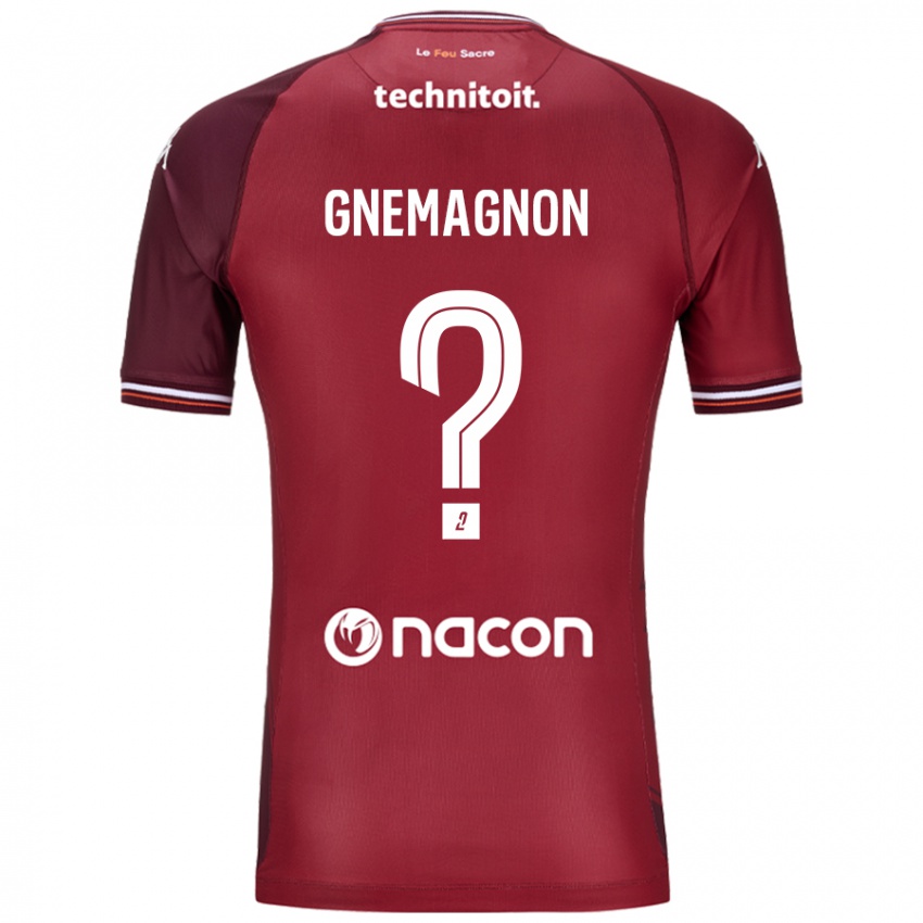 Criança Camisola Mahi Gnemagnon #0 Granata Vermelho Principal 2024/25 Camisa Brasil