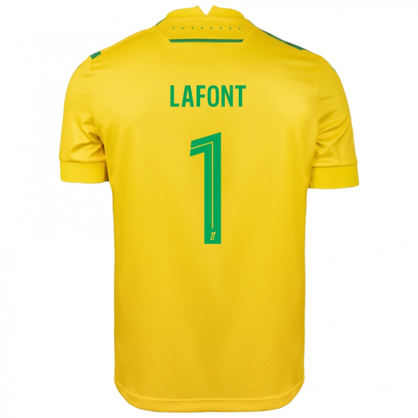 Criança Camisola Alban Lafont #1 Verde Amarelo Principal 2024/25 Camisa Brasil