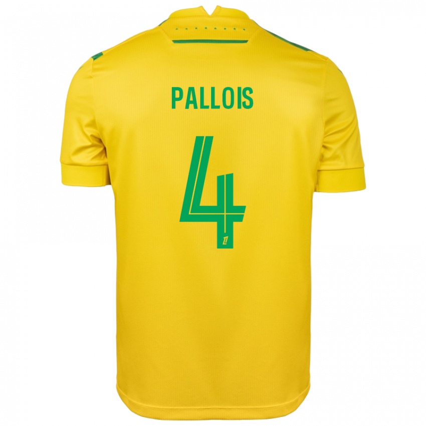 Criança Camisola Nicolas Pallois #4 Verde Amarelo Principal 2024/25 Camisa Brasil