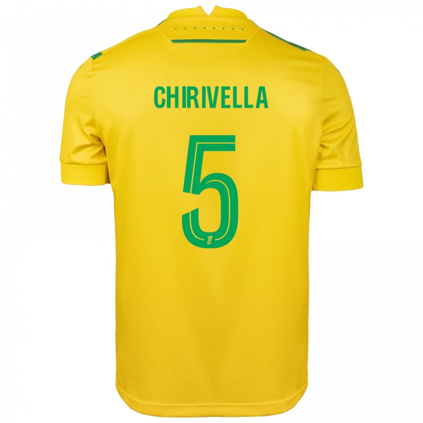 Criança Camisola Pedro Chirivella #5 Verde Amarelo Principal 2024/25 Camisa Brasil