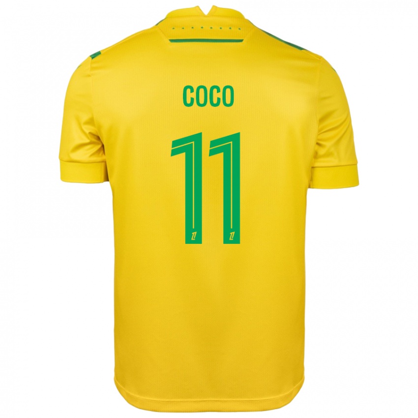 Criança Camisola Marcus Coco #11 Verde Amarelo Principal 2024/25 Camisa Brasil