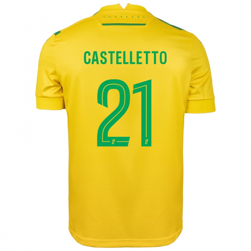 Criança Camisola Jean-Charles Castelletto #21 Verde Amarelo Principal 2024/25 Camisa Brasil