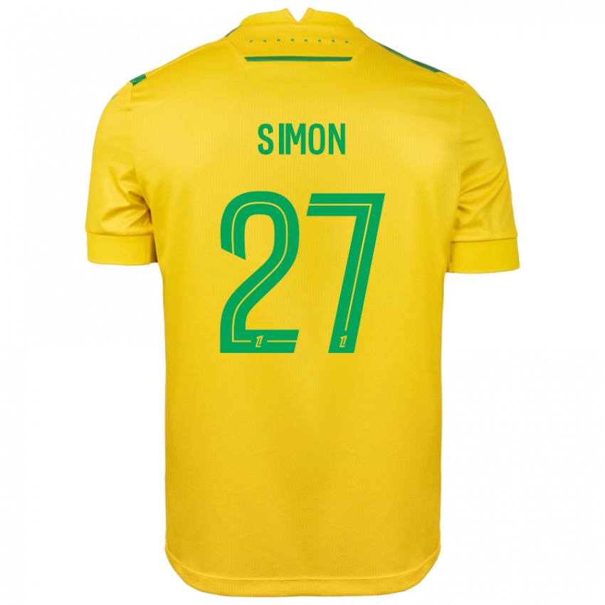 Criança Camisola Moses Simon #27 Verde Amarelo Principal 2024/25 Camisa Brasil