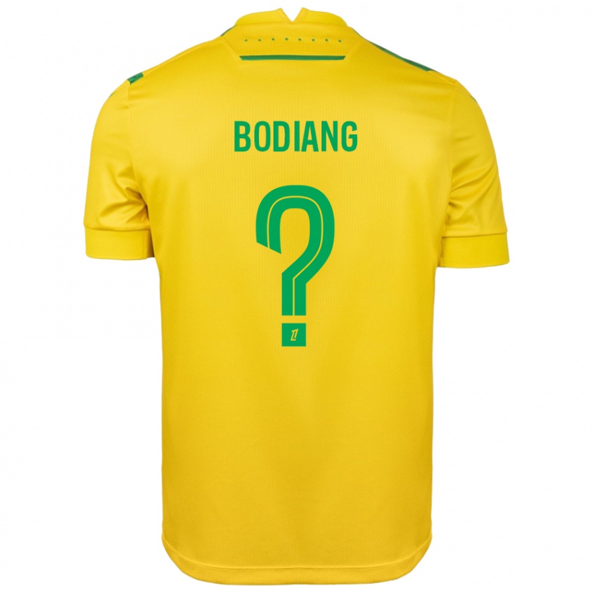 Criança Camisola Moutanabi Bodiang #0 Verde Amarelo Principal 2024/25 Camisa Brasil