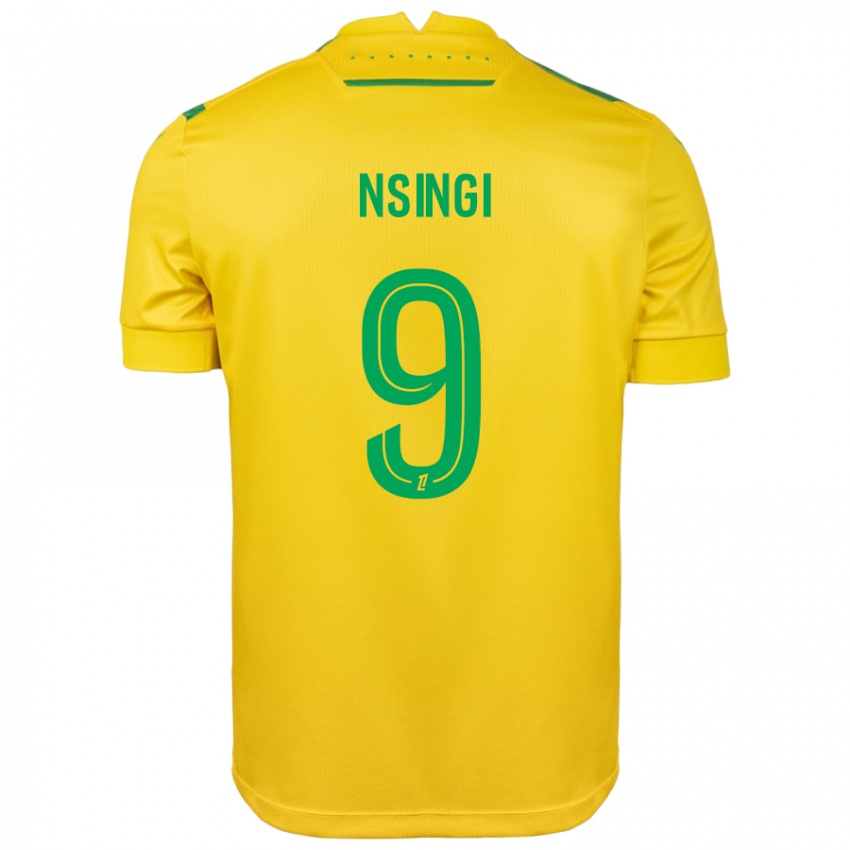 Criança Camisola Plamedi Nsingi #9 Verde Amarelo Principal 2024/25 Camisa Brasil