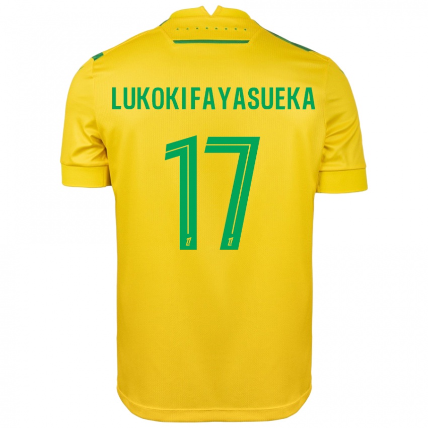 Criança Camisola Kévin Lukoki Fayasueka #17 Verde Amarelo Principal 2024/25 Camisa Brasil