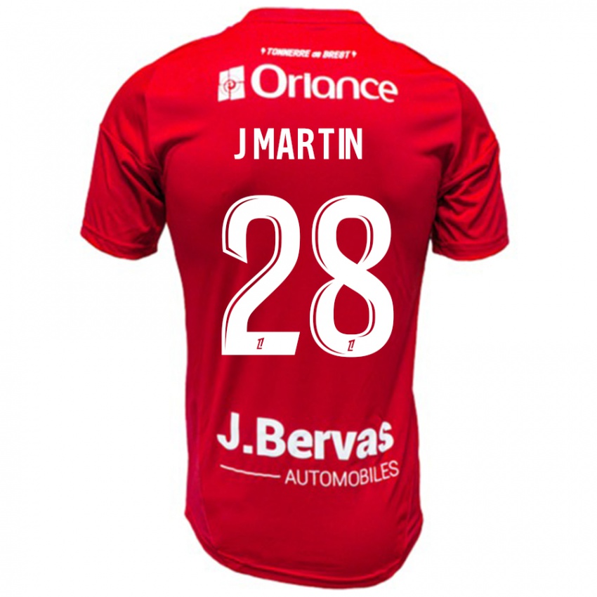 Criança Camisola Jonas Martin #28 Branco Vermelho Principal 2024/25 Camisa Brasil