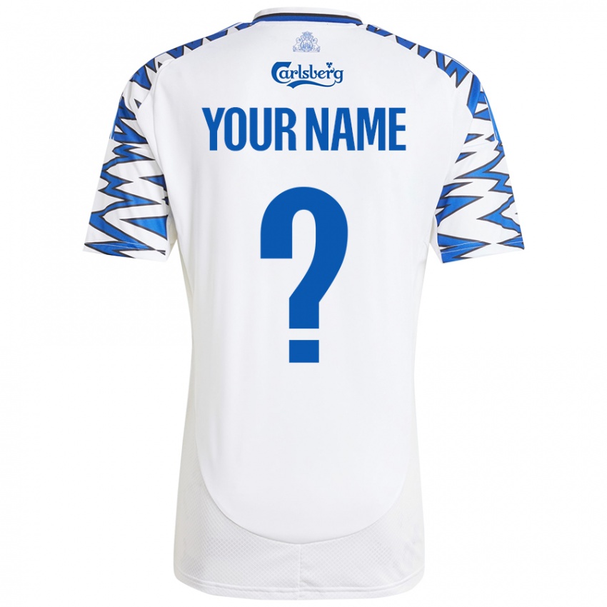 Criança Camisola Seu Nome #0 Céu Branco Azul Principal 2024/25 Camisa Brasil