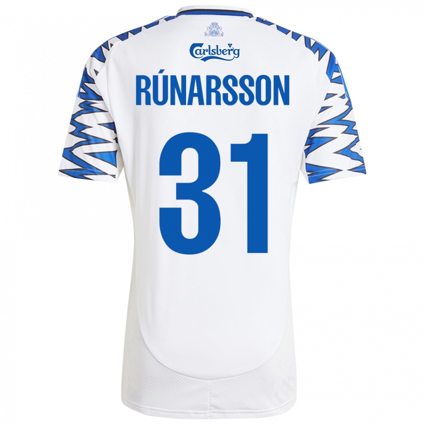 Criança Camisola Runar Alex Runarsson #31 Céu Branco Azul Principal 2024/25 Camisa Brasil