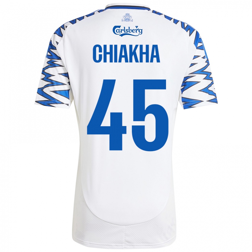 Criança Camisola Amin Chiakha #45 Céu Branco Azul Principal 2024/25 Camisa Brasil