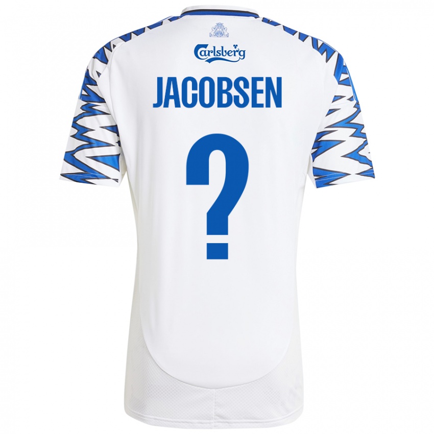 Criança Camisola Holger Jacobsen #0 Céu Branco Azul Principal 2024/25 Camisa Brasil