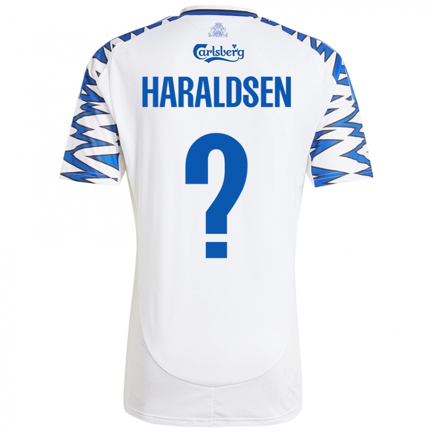 Criança Camisola Henrik Haraldsen #0 Céu Branco Azul Principal 2024/25 Camisa Brasil