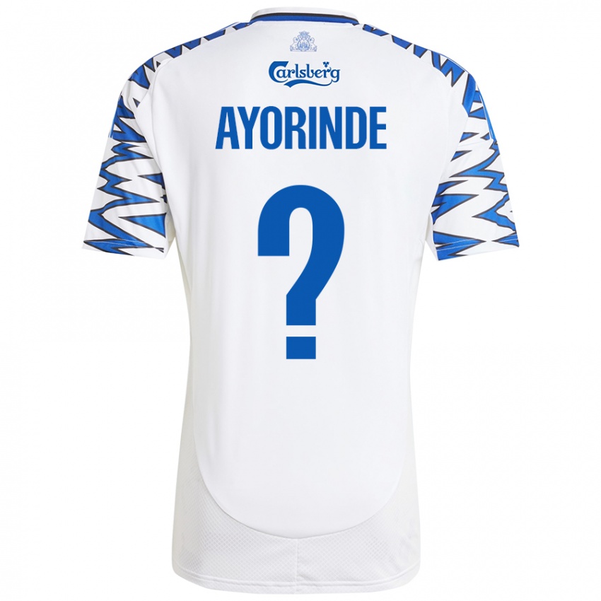 Criança Camisola Noah Ayorinde #0 Céu Branco Azul Principal 2024/25 Camisa Brasil