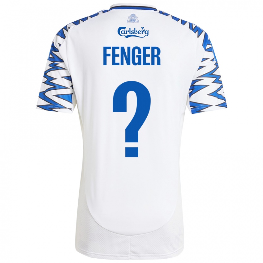 Criança Camisola Oskar Fenger #0 Céu Branco Azul Principal 2024/25 Camisa Brasil