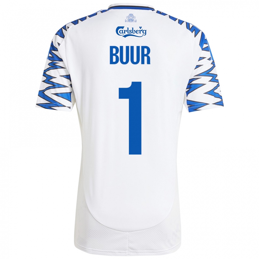 Criança Camisola Oscar Buur #1 Céu Branco Azul Principal 2024/25 Camisa Brasil