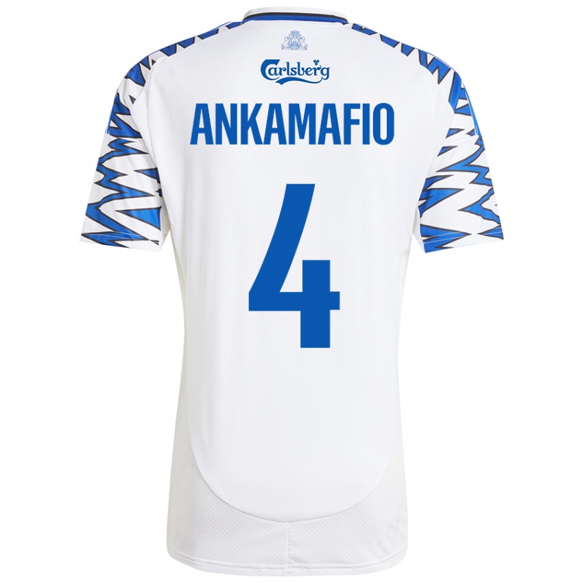 Criança Camisola Graham Ankamafio #4 Céu Branco Azul Principal 2024/25 Camisa Brasil