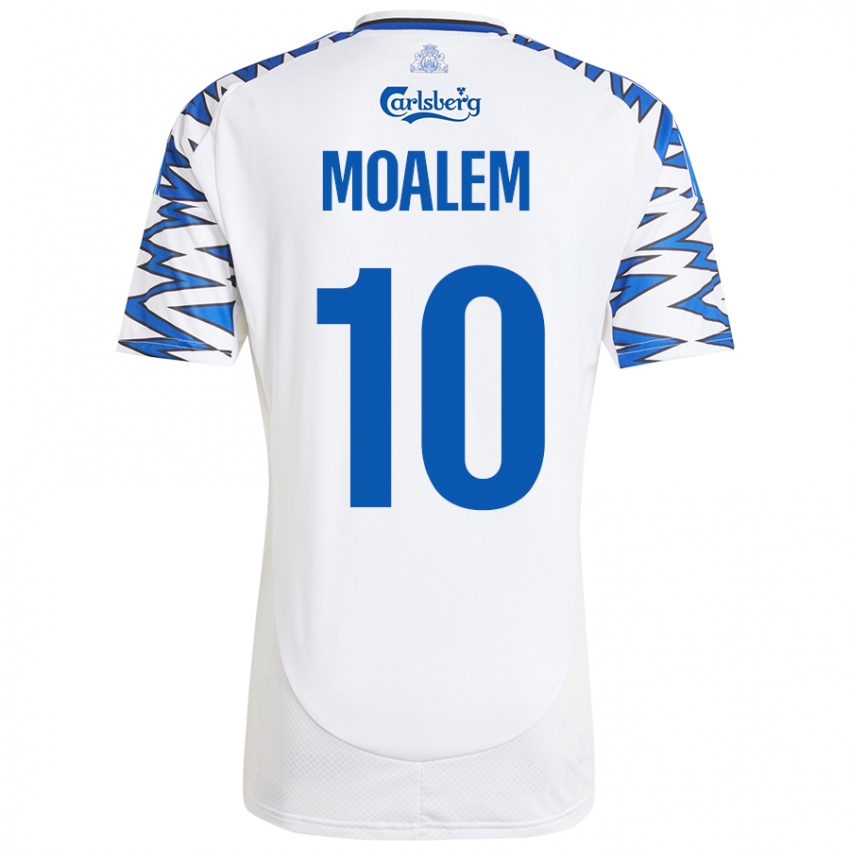 Criança Camisola Jonathan Moalem #10 Céu Branco Azul Principal 2024/25 Camisa Brasil