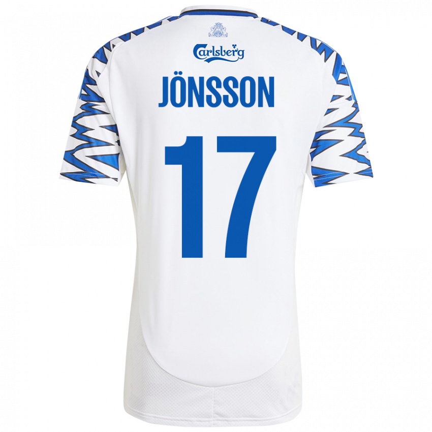 Criança Camisola Neo Jönsson #17 Céu Branco Azul Principal 2024/25 Camisa Brasil