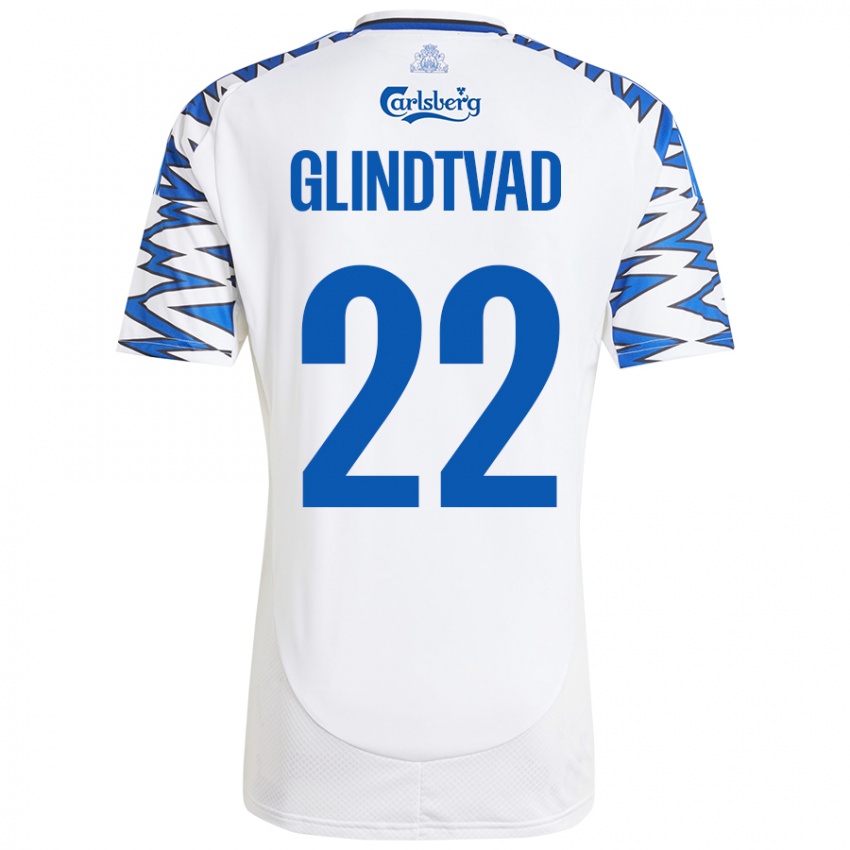 Criança Camisola William Glindtvad #22 Céu Branco Azul Principal 2024/25 Camisa Brasil