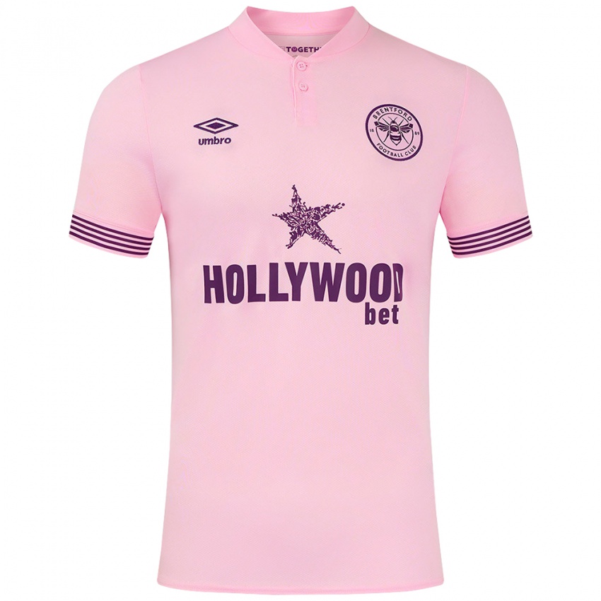 Criança Camisola Mark Flekken #1 Cor-De-Rosa Alternativa 2024/25 Camisa Brasil