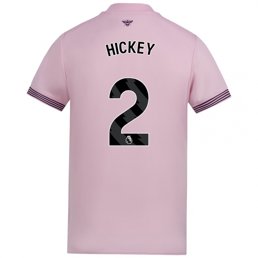 Criança Camisola Aaron Hickey #2 Cor-De-Rosa Alternativa 2024/25 Camisa Brasil