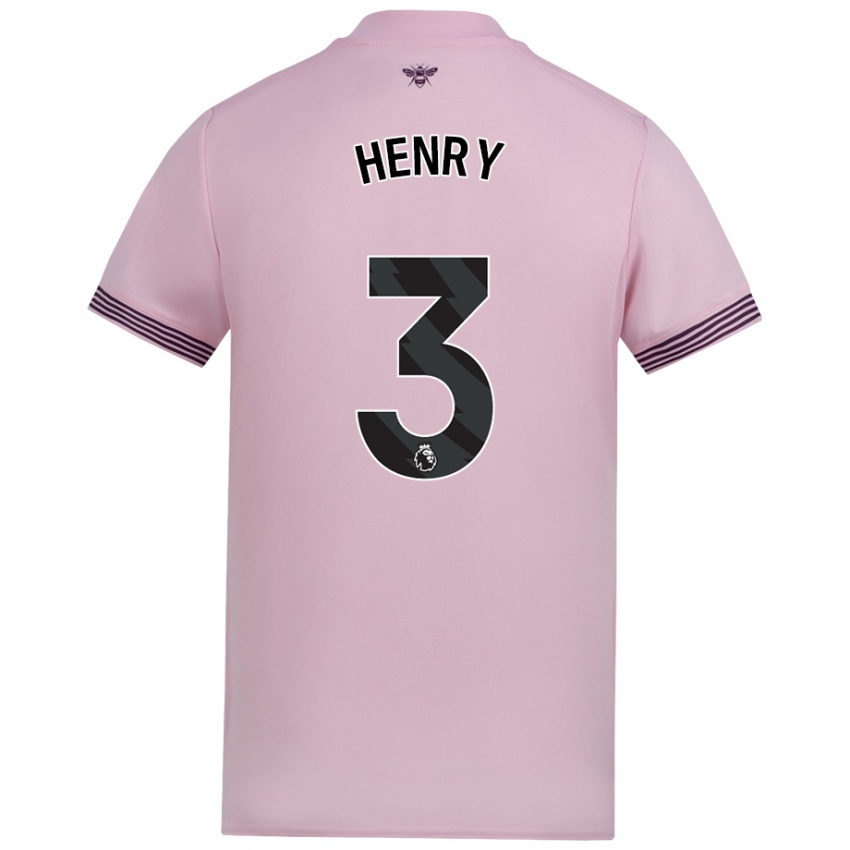 Criança Camisola Rico Henry #3 Cor-De-Rosa Alternativa 2024/25 Camisa Brasil